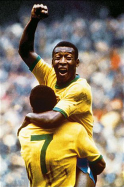 Pel� con la nazionale brasiliana