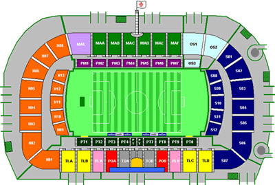 Mappa dello stadio Franchi